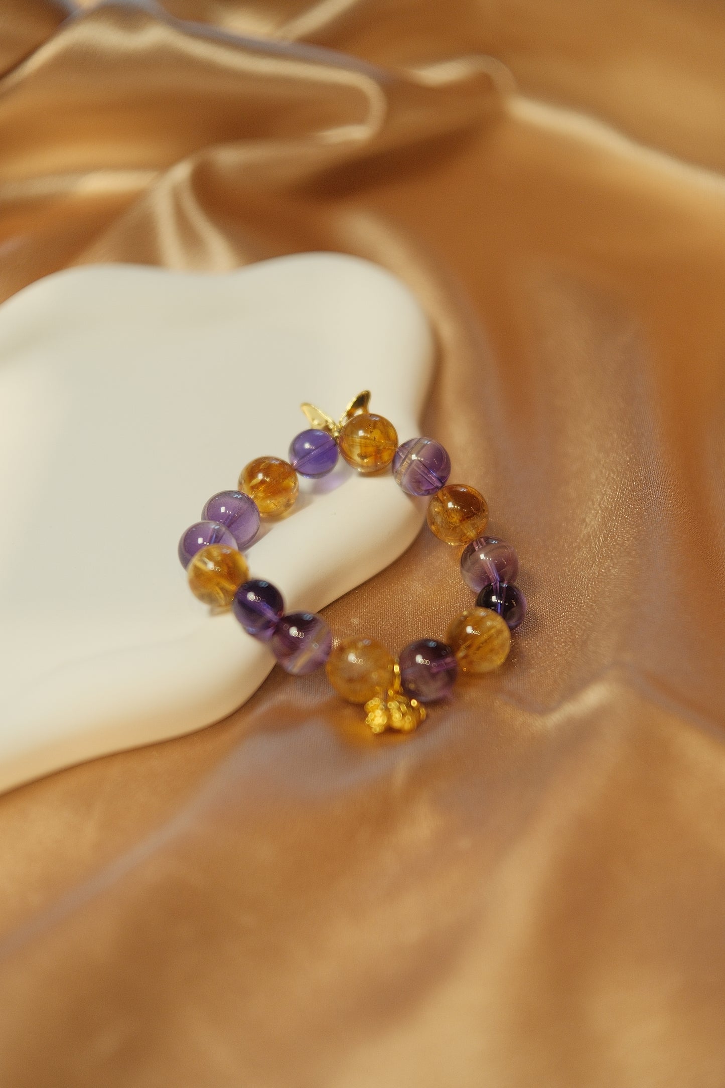 Aurum Améthyste Fire and Ice Duo Bracelet