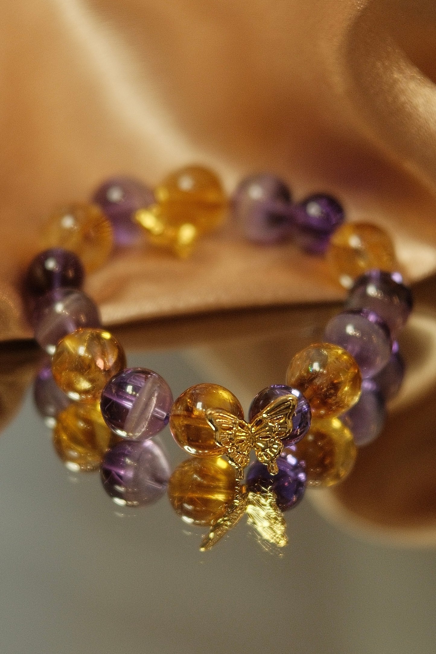 Aurum Améthyste Fire and Ice Duo Bracelet