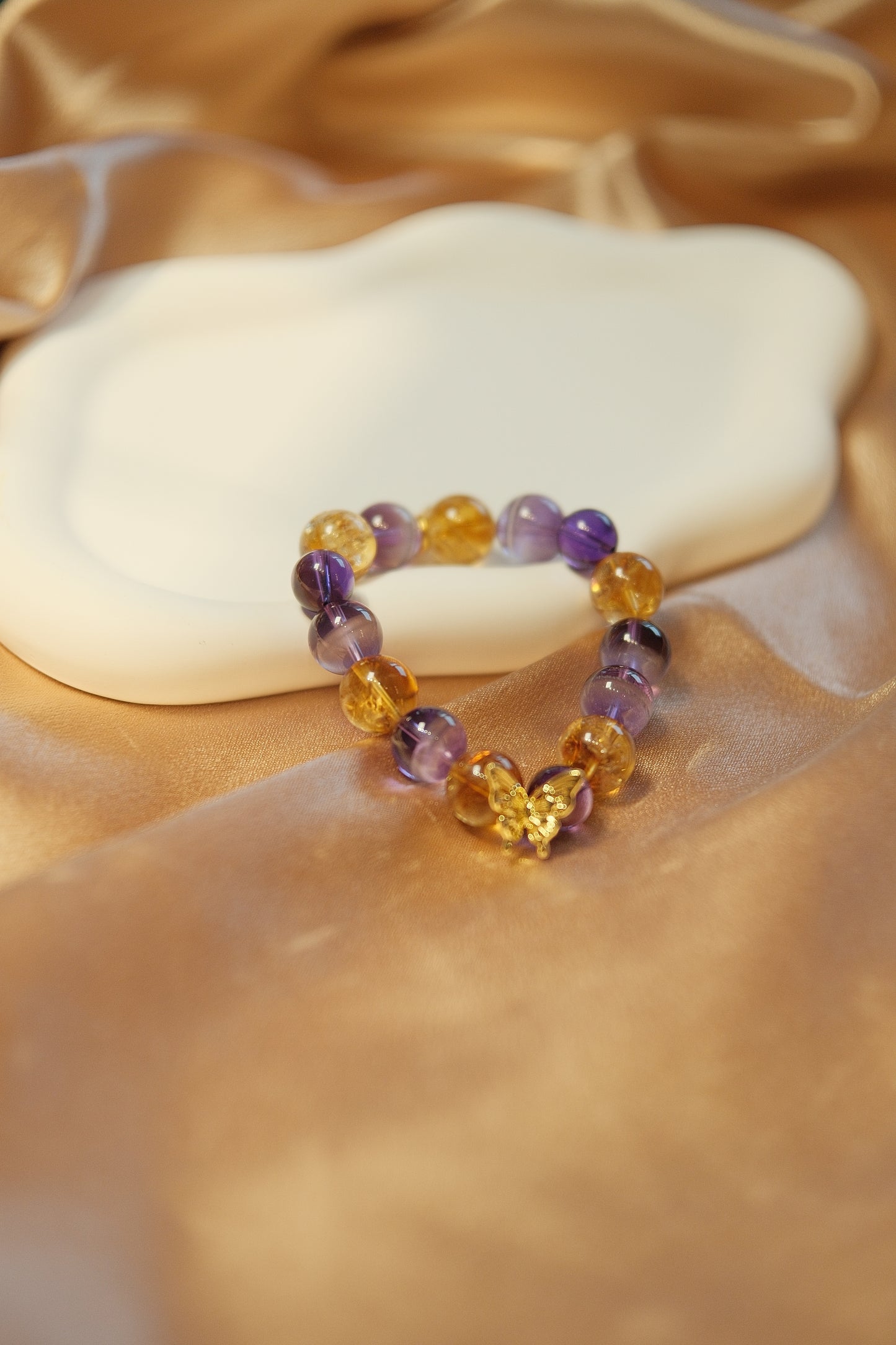 Aurum Améthyste Fire and Ice Duo Bracelet
